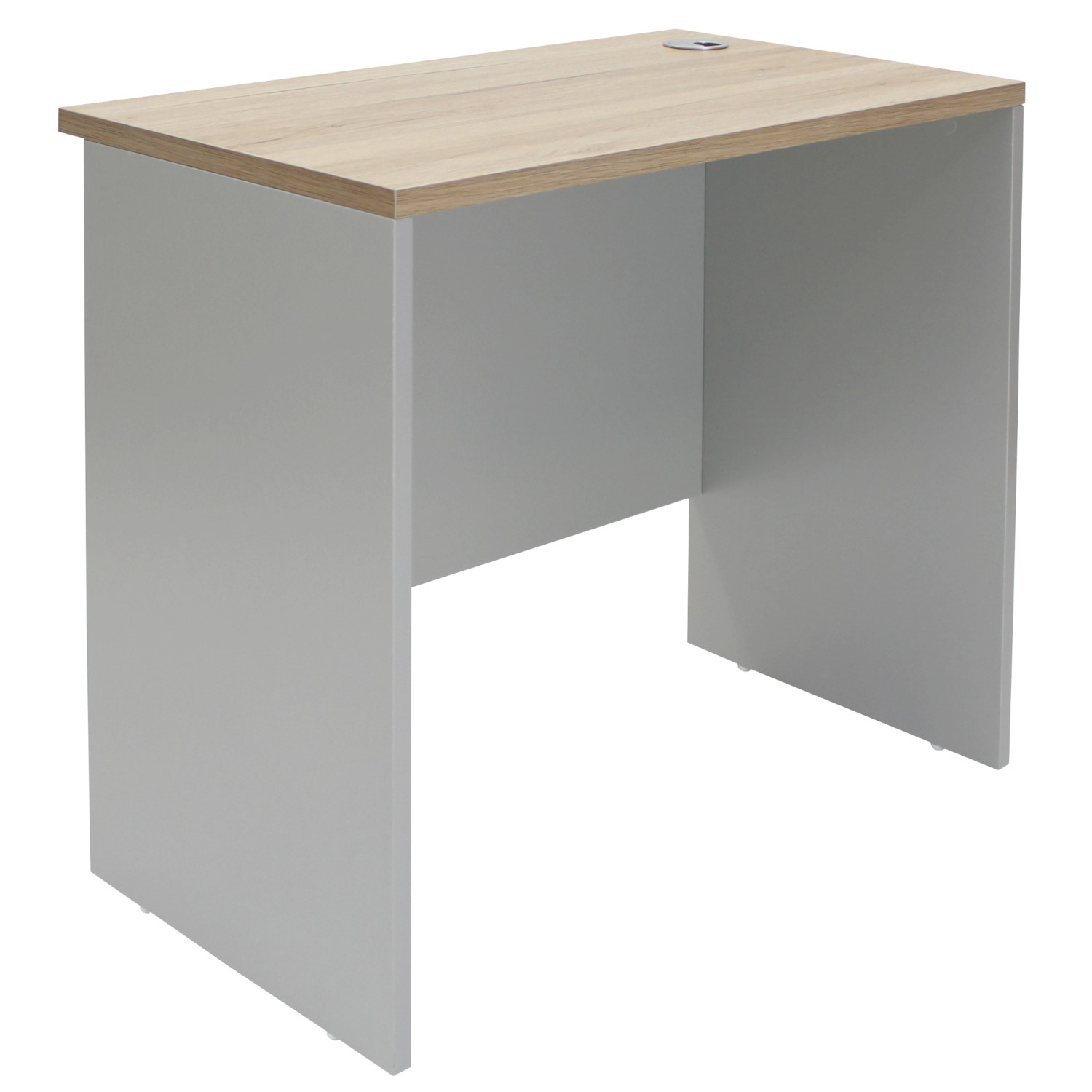Read more about Medium light grey and oak office desk denver